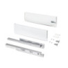 Cassetto esterno Protone 30kg, guide di estrazione totale con una chiusura soft, altezza 131mm, profondità 500mm, Acciaio