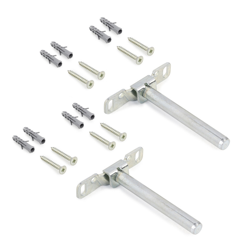 Lotto di 10 eccentrici diametro 35 mm con perno, bussola M8 e copertura in Tecnoplastica Bianca, per pannelli da 20 mm, Za