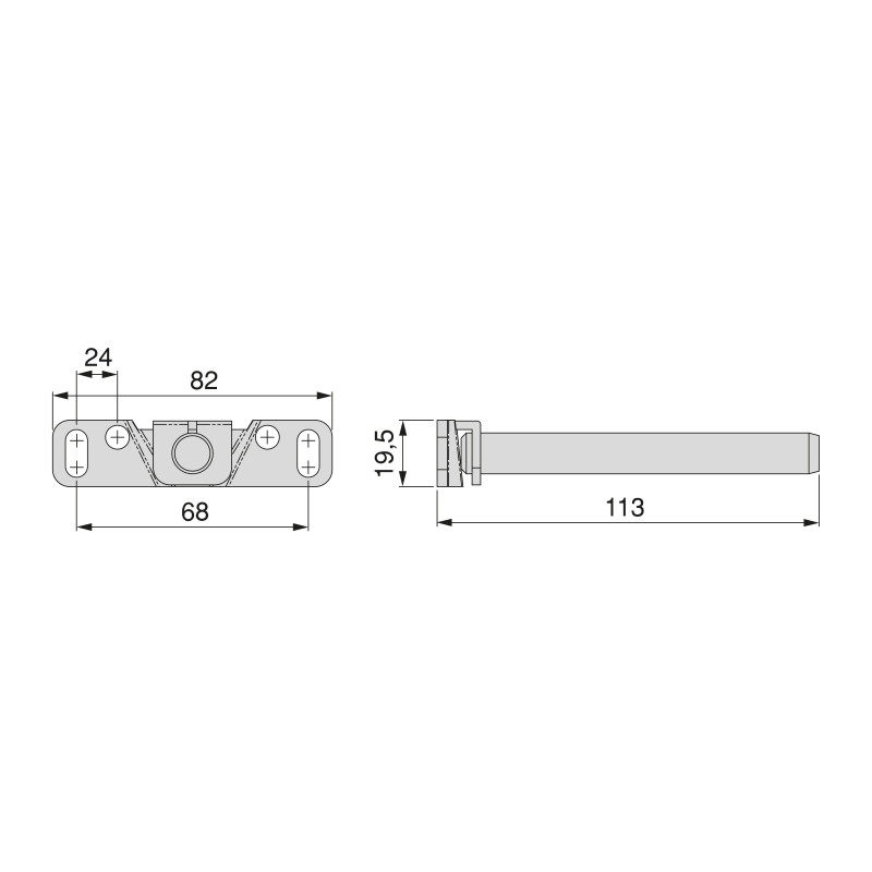 Lotto di 10 eccentrici diametro 35 mm con perno, bussola M8 e copertura in Tecnoplastica Bianca, per pannelli da 20 mm, Za
