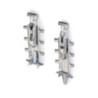 Set di supporti per mensole in legno Shelf con forma triangolare, Acciaio, Verniciato bianco