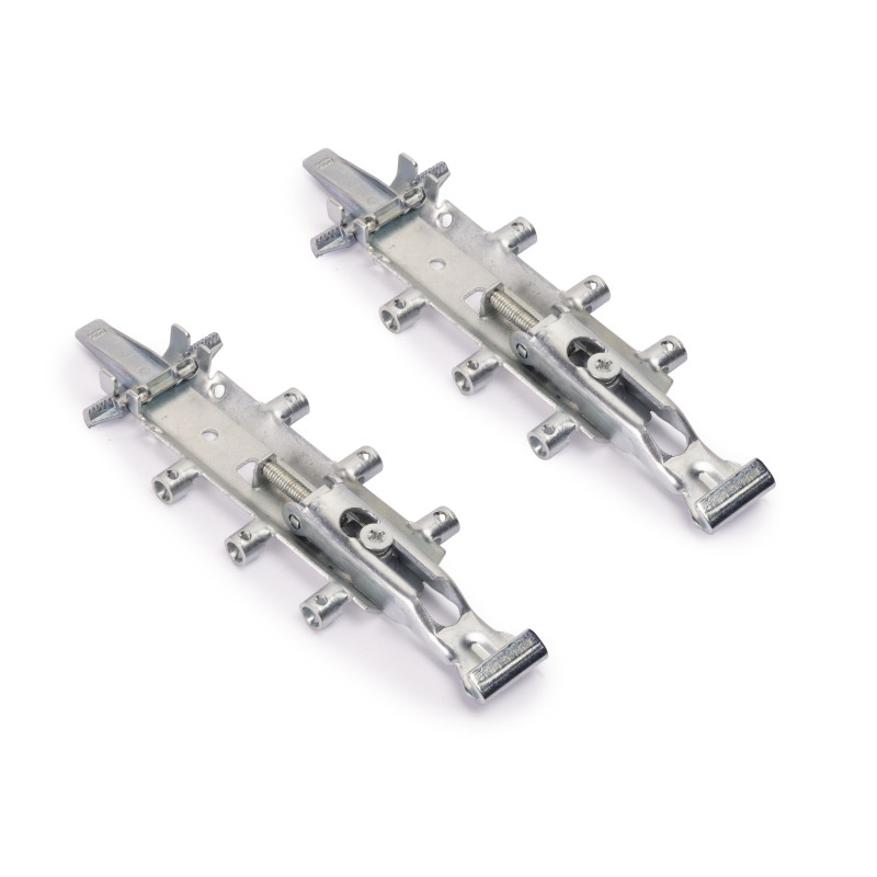 Set di supporti per mensole in legno Shelf con forma triangolare, Acciaio, Verniciato bianco
