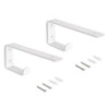Set di supporti per mensole in legno Shelf con gancio integrato, Acciaio, Verniciato nero