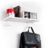 Set di supporti per mensole in legno Shelf con gancio integrato, Acciaio, Verniciato nero
