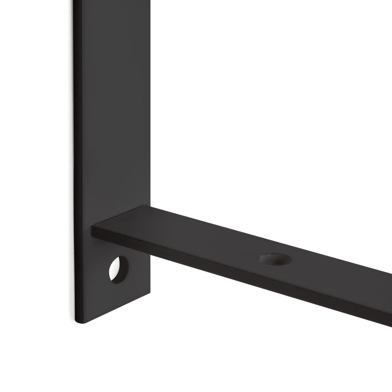 Set di supporti per mensole in legno Shelf con gancio integrato, Acciaio, Verniciato bianco