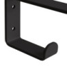 Set di supporti per mensole in legno Shelf dritto con tubo quadro, Acciaio, Verniciato bianco