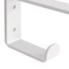 Set di supporti per mensole in legno Shelf con gancio integrato, Acciaio, Verniciato nero