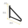 Set di supporti per mensole in legno Shelf con gancio integrato, Acciaio, Verniciato bianco