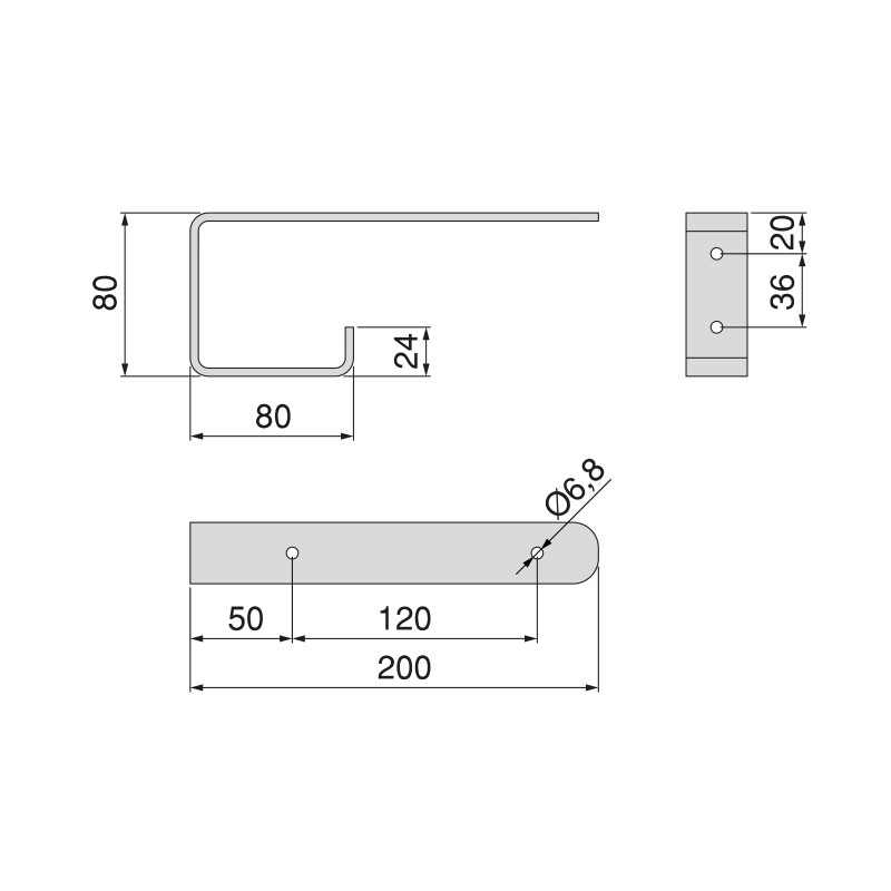 Set di supporti per mensole in legno Shelf dritto con tubo quadro, Acciaio, Verniciato bianco