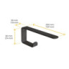 Set di supporti per mensole in legno Shelf dritto con tubo quadro, Acciaio, Verniciato bianco