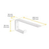 Set di supporti per mensole in legno Shelf con gancio integrato, Acciaio, Verniciato nero