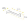 Set di supporti per mensole in legno Shelf dritto con tubo quadro, Acciaio, Verniciato nero