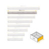Set di guide a sfera per cassetti a estrazione totale, altezza 45 mm, L650 mm, Acciaio, Zincato bianco