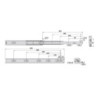 Set di guide a sfera per cassetti a estrazione totale, altezza 45 mm, L650 mm, Acciaio, Zincato bianco