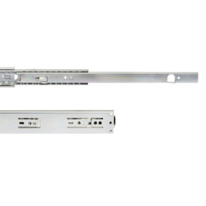 Zoom Set di guide a sfere per cassetti con estrazione totale, altezza 45 mm, lunghezza 450 mm, Acciaio, Zincato bianco