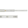 Set di guide a sfere per cassetti con estrazione totale e chiusura soft, altezza 45 mm, lunghezza 450 mm, Acciaio, Zincato