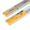 Set di guide a sfere per cassetti con estrazione totale e chiusura soft, altezza 45 mm, lunghezza 450 mm, Acciaio, Zincato
