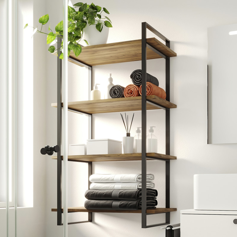 Set di telai per scaffali Lader, altezza 1790 mm, Acciaio, Verniciato nero