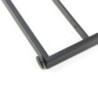 Kit di scaffali Lader con struttura e ripiani, altezza 1150 mm, Acciaio, Verniciato nero e Legno
