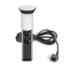 Multipresa estraibile Vertikal, 3 prese Schuko, 2 USB tipo A, Tecnoplastica e Alluminio, Verniciato nero