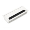 Passacavi da tavolo Emuca Quadrum, rettangolare, 269x80 mm, da incasso, Alluminio, Verniciato nero