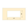 Passacavi da tavolo Emuca Quadrum, rettangolari, 269x80 mm, da incasso, Alluminio, Verniciato bianco
