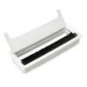 Passacavi da tavolo Emuca Quadrum, rettangolare, 269x80 mm, da incasso, Alluminio, Verniciato nero