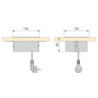 Multiconnettore da tavolo Atom 26 Lite, 225x111 mm, 2 prese Schuko, 1 USB Tipo A, 1 USB Tipo C, Zama-Acciaio-Plastica, Bia