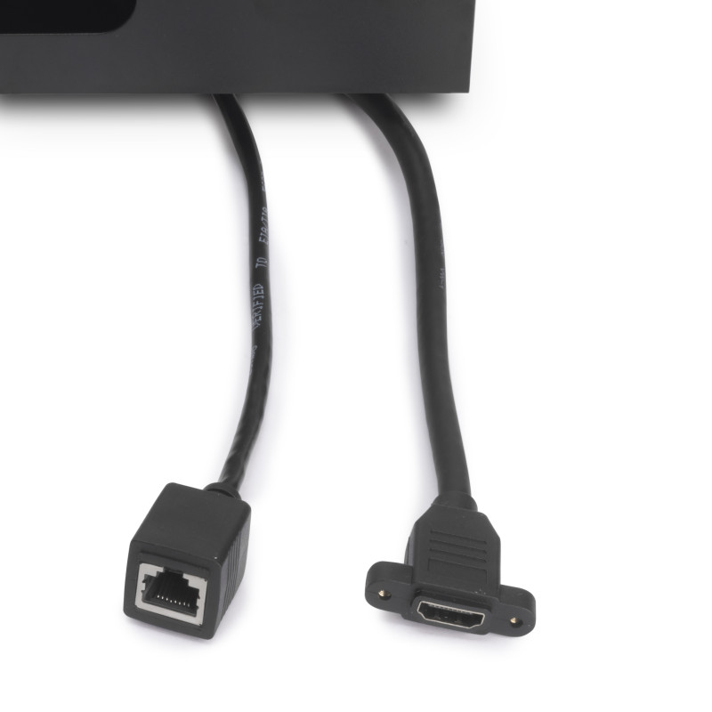 Multiconnettore Atom 26, 225x111mm, 2 prese Schuko, 1 USB tipo A, 1 USB tipo C, 1 RJ45, 1 HDMI, Zama-Acciaio-Plastica, Gri