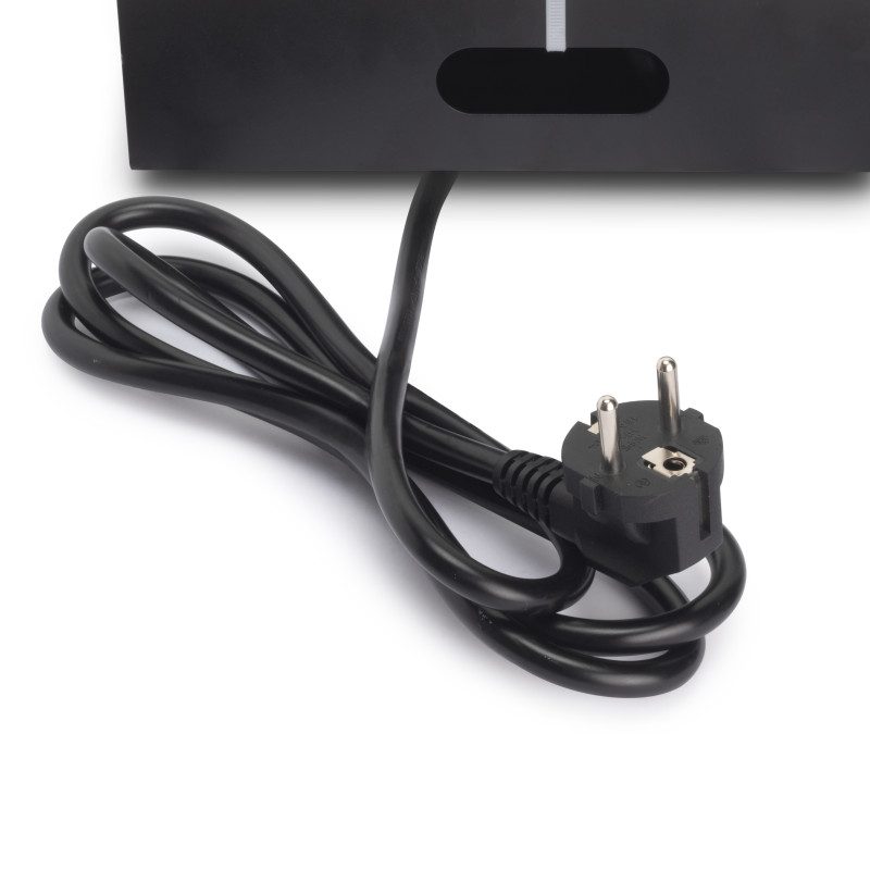Multiconnettore Atom 26, 225x111mm, 2 prese Schuko, 1 USB tipo A, 1 USB tipo C, 1 RJ45, 1 HDMI, Zama-Acciaio-Plastica, Gri