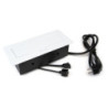 Multiconnettore Atom 26, 225x111mm, 2 prese Schuko, 1 USB Tipo A, 1 USB Tipo C, 1 RJ45, 1 HDMI, Zama-Acciaio-Plastica, Ner