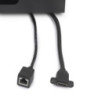 Multiconnettore con coperchio scorrevole Vertikal Flat 60, diametro 60 mm, 1 presa Schuko, 1 USB Tipo A, 1 USB Tipo C, Acc