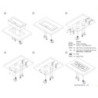 Multiconnettore Atom 26, 225x111mm, 2 prese Schuko, 1 USB tipo A, 1 USB tipo C, 1 RJ45, 1 HDMI, Zama-Acciaio-Plastica, Gri