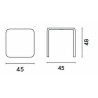 Tavolino 45x45 Polipropilene Bianco Moia