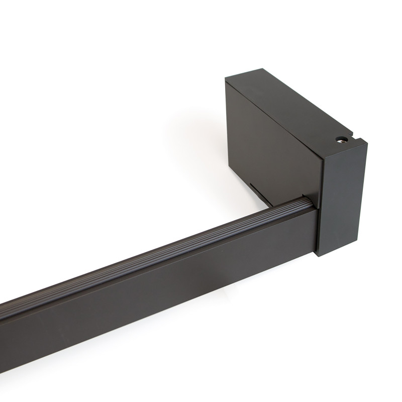 Barra Appendiabiti per armadi con luce LED Castor, batteria estraibile e sensore di movimento, L558 mm, Tecnoplastica e al