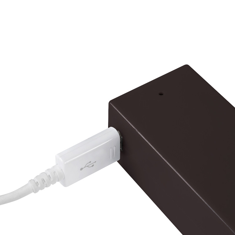 Barra Appendiabiti per armadi con luce LED Castor, batteria estraibile e sensore di movimento, L558 mm, Tecnoplastica e al