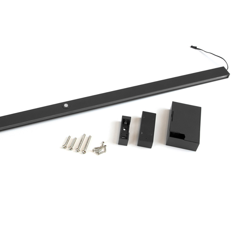 Barra Appendiabiti per armadi con luce LED Castor, batteria estraibile e sensore di movimento, L708 mm, Tecnoplastica e Al