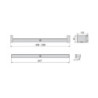 Barra Appendiabiti per armadi con luce LED Castor, batteria estraibile e sensore di movimento, L708 mm, Tecnoplastica e al