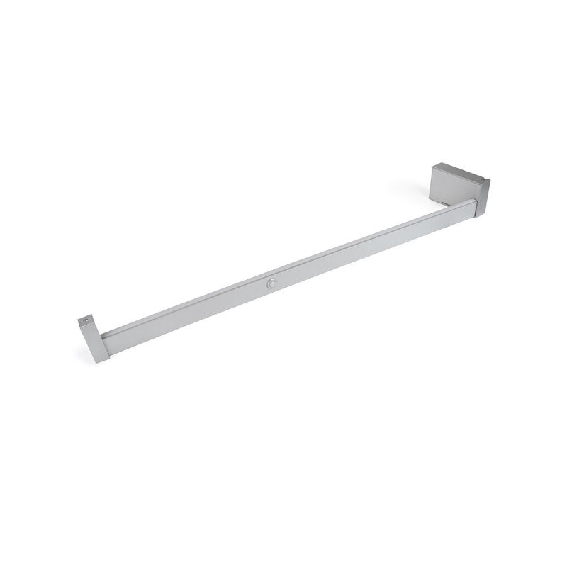 Barra Appendiabiti per armadi con luce LED Castor, batteria estraibile e sensore di movimento, L858 mm, Tecnoplastica e al