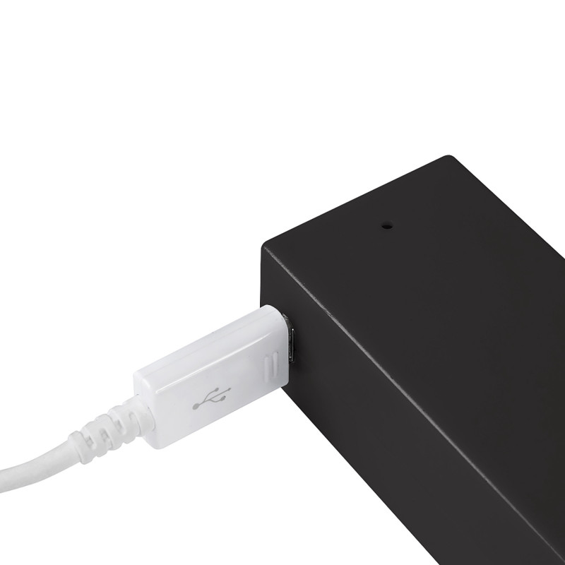 Barra Appendiabiti per armadi con luce LED Castor, batteria estraibile e sensore di movimento, L708 mm, Tecnoplastica e Al