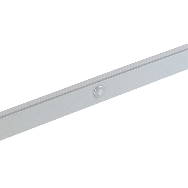 Barra Appendiabiti per armadi con luce LED Castor, batteria estraibile e sensore di movimento, L858 mm, Tecnoplastica e al