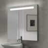 Specchio da bagno Cassiopeia con Illuminazione LED decorativa, diametro 60 cm, AC 230V 50Hz, 20W e 12W, Alluminio e Vetro