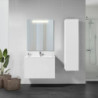 Specchio da bagno Cassiopeia con Illuminazione LED decorativa, diametro 60 cm, AC 230V 50Hz, 20W e 12W, Alluminio e Vetro