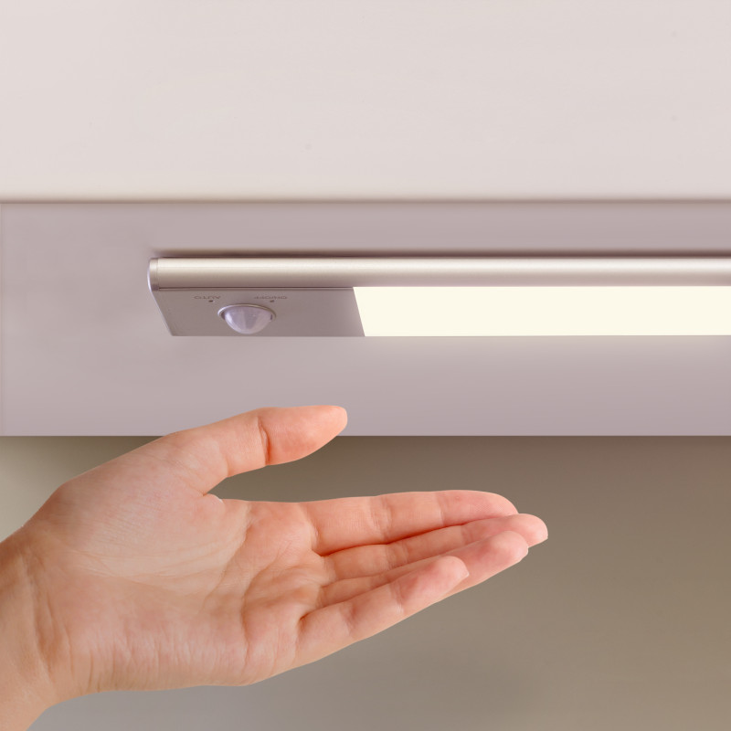 Lampada LED ricaricabile USBKaus con sensore di prossimità, L240mm, Tecnoplastica e Alluminio, Anodizzato opaco
