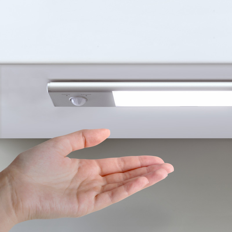 Lampada LED ricaricabile USBKaus con sensore di prossimità, L240mm, Tecnoplastica e Alluminio, Anodizzato opaco