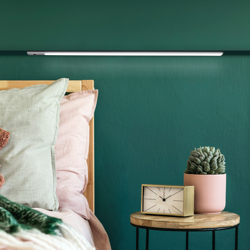 Lampada LED ricaricabile con USB Kaus con sensore di prossimità, L400mm, Tecnoplastica e Alluminio, Anodizzato opaco