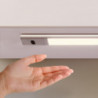 Lampada LED ricaricabile con USB Kaus con sensore di prossimità, L400mm, Tecnoplastica e Alluminio, Anodizzato opaco