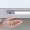 Lampada LED ricaricabile con USB Kaus con sensore di prossimità, L400mm, Tecnoplastica e Alluminio, Anodizzato opaco