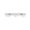 Lampada LED ricaricabile con USB Kaus Black con sensore di movimento, L600mm, Tecnoplastica e Alluminio, Verniciato nero