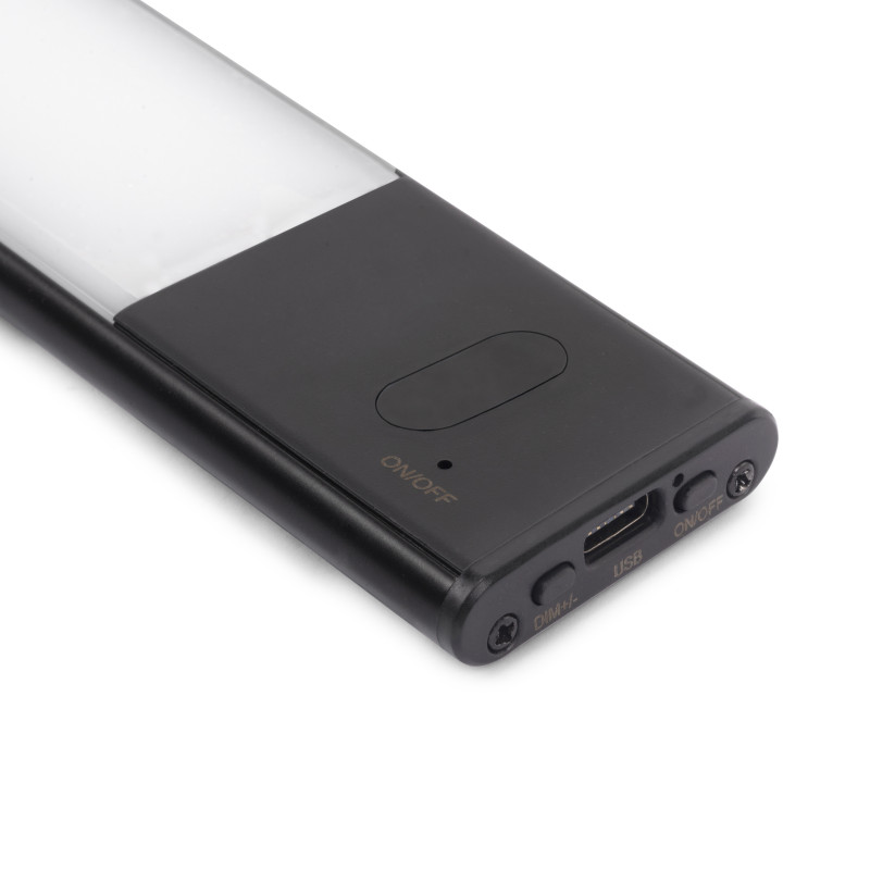 Lampada LED ricaricabile con USB Kaus Black con sensore di prossimità, L400mmPlastica e Alluminio, Verniciato nero