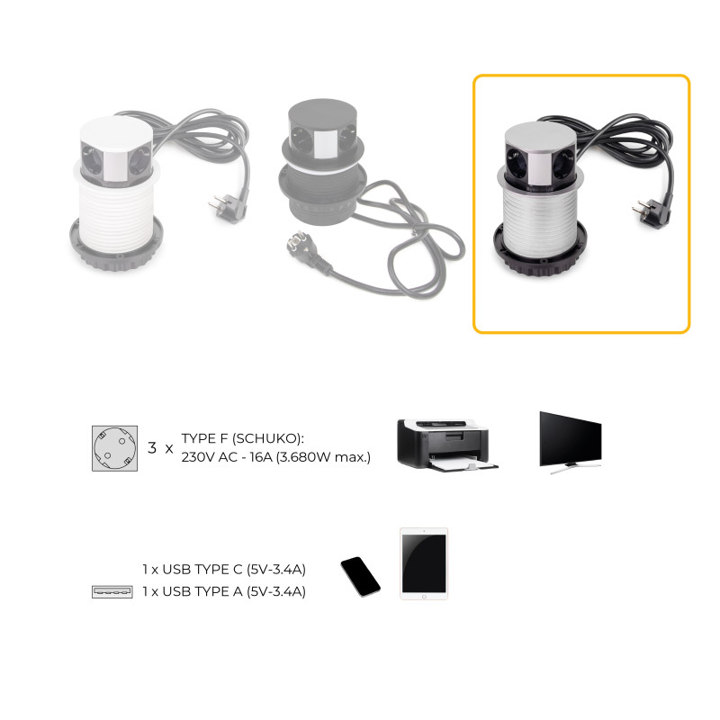 Kit barra per armadio Luxe, striscia LED 4,5x8 Neonlynx V, sensore di movimento RF Smart e convertitore Smart (24V DC), lu